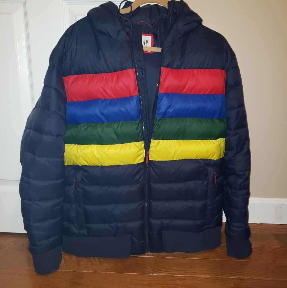 Mens Gap Hooded Puffer Jacket
